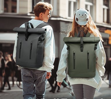 Roll-top backpack